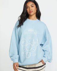 Ride In Crew Sweatshirt - Washed Chambray