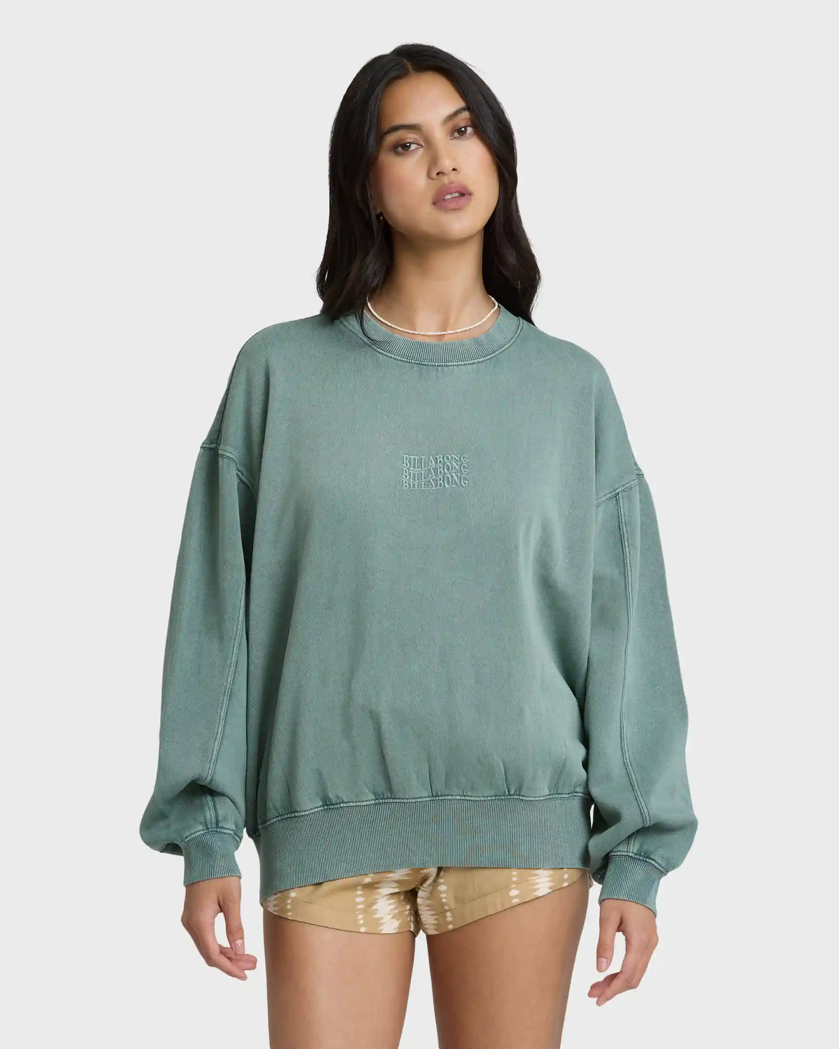 Bleached Out Kendal Crewneck Sweatshirt - Blue Mist