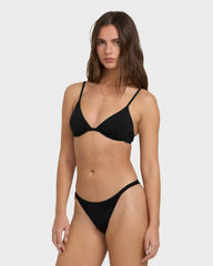 Sol Searcher Reese Underwire Bikini Top - Black Pebble
