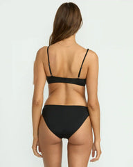 Sol Searcher Lowrider Full Bikini Bottoms - Black Pebble
