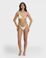 Sunny Shore Tie-side Dippi Skimpy Bikini Bottom - Salt Crystal