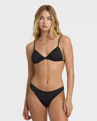 Sol Searcher Teagan Bralette Bikini Top - Black Pebble