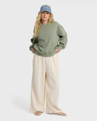 Follow Me Elastic Waist Pants - Dove