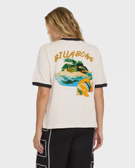 Fun Paradise Short Sleeve Cotton T-Shirt - White Cap