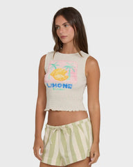 Club Beach Tank Top - White Cap