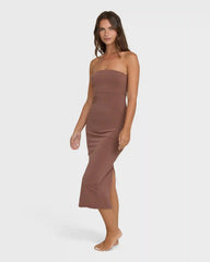 Lily Midi Knit Dress - Black Stone