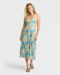 Palm Grove Midi Dress - Dream Blue