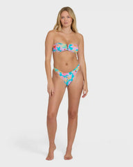 Pipe Dreams V Bandeau Bikini Top - Bright Marine