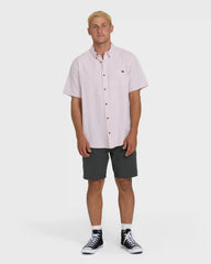 All Day Short Sleeve Woven Shirt - Ash Rose