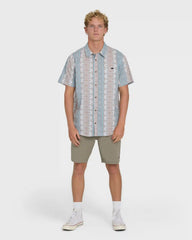 Sundays Short Sleeve Woven Shirt - Blue Fog