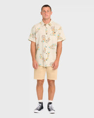 Sundays Short Sleeve Woven Shirt - Oatmeal