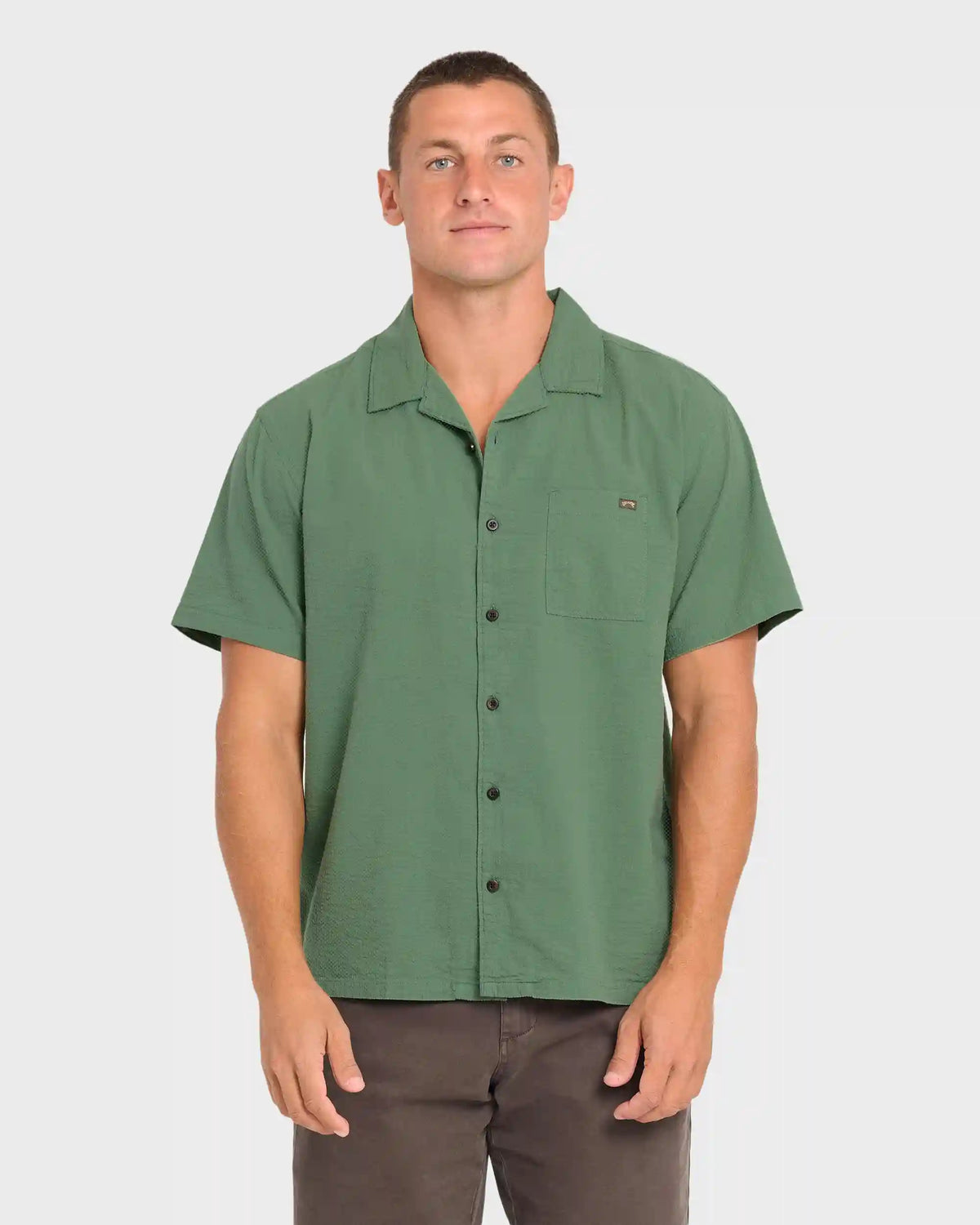 Victoria Vacay Short Sleeve Woven Shirt - Sea Spray