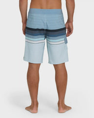 All Day Stripe Pro Performance 20" Boardshorts - Blue Fog