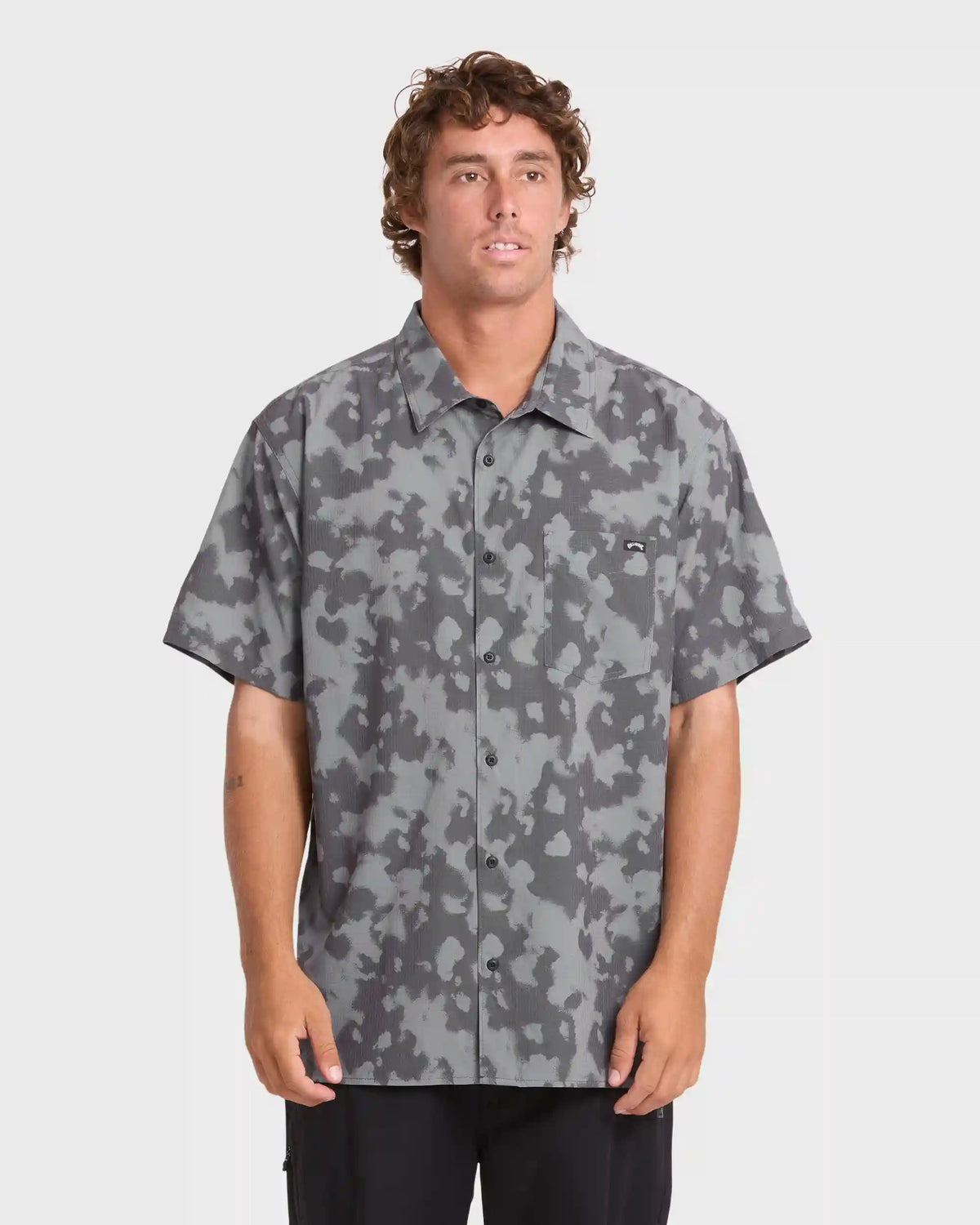 Adventure Division Surftrek Perforated Short Sleeve Woven Shirt - Black