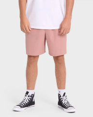 Crossfire Elastic Wave Washed 18" Amphibian Hybrid Shorts - Ash Rose