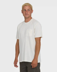 Essential Wave Washed Premium Short Sleeve Pocket Tee - Off White