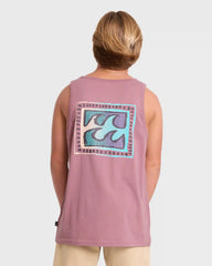 Crayon Wave Premium Tank Top - Red Dahlia