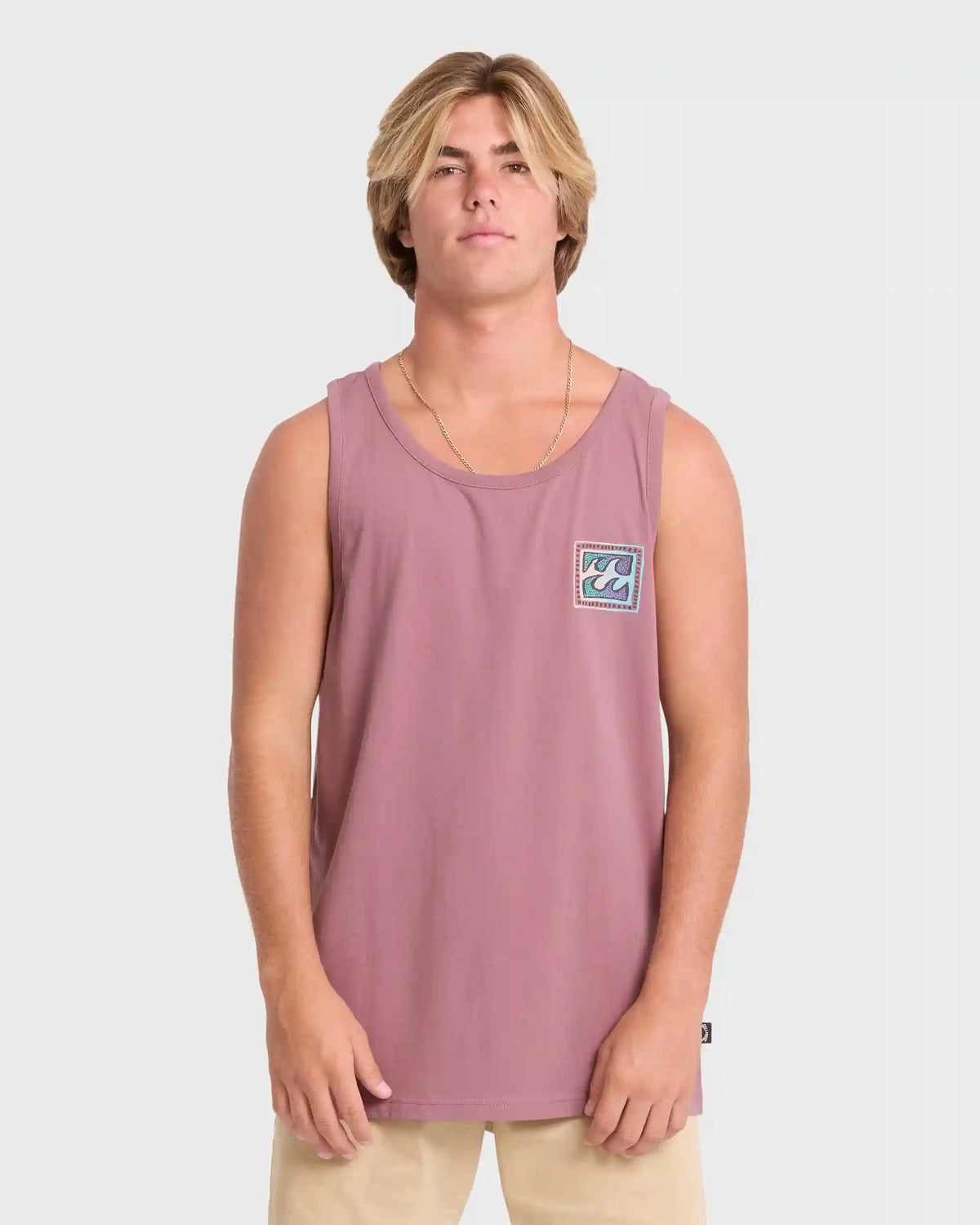 Crayon Wave Premium Tank Top - Red Dahlia