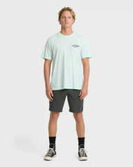 Heritage Arch Wave Washed Premium Short Sleeve Knit T-Shirt - Sea Glass