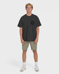 Brunswick Garage Short Sleeve Knit T-Shirt - Washed Black