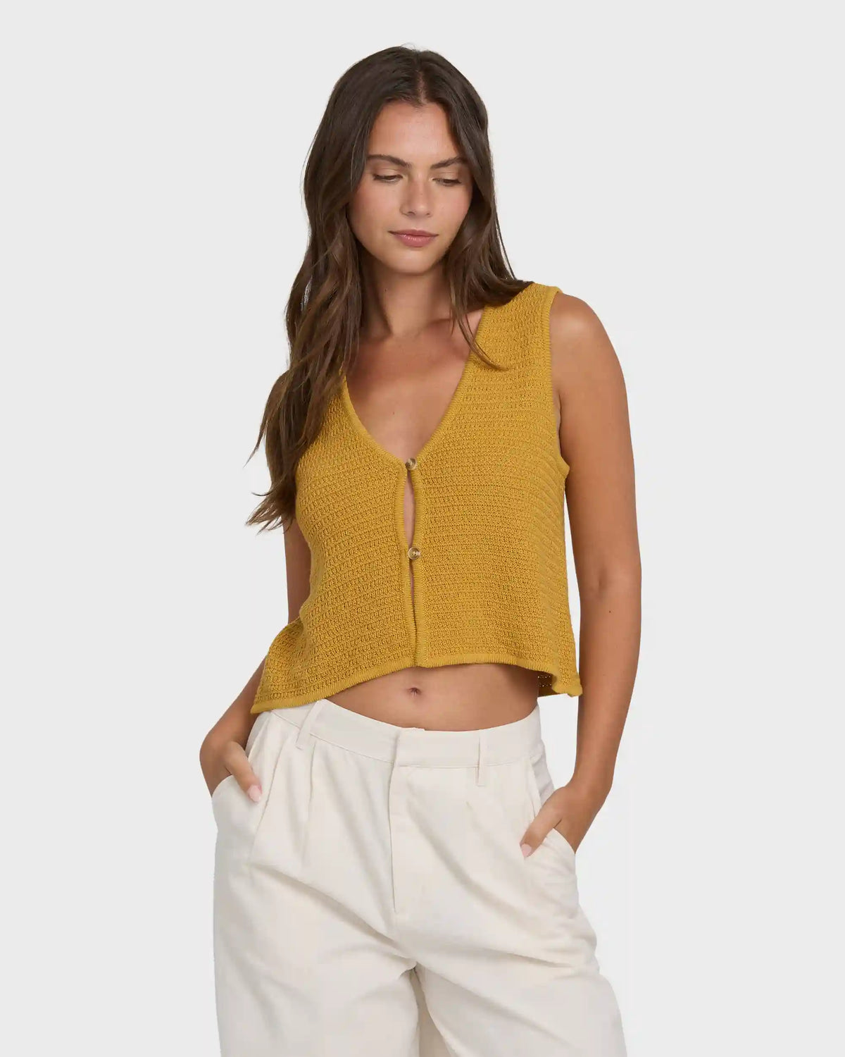 Need Now Sweater Tank Top - Wild Honey