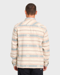 Offshore Jacquard Long Sleeve Flannel Shirt - Sand Khaki