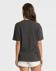 Dreamy Memories Short Sleeve Cotton T-Shirt - Off Black