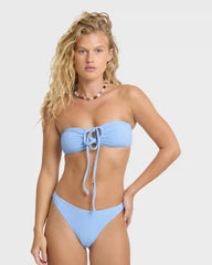 Rising Tide Drew Bandeau Bikini Top - Blue Bell