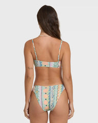 Tide Pool Michelle Bandeau Bikini Top - Light Blue Multi