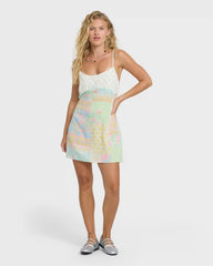 Little Crush Mini Dress - White Multi