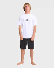 All Day Wave Loose Fit Short Sleeve Surf Tee - White