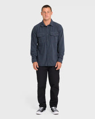 Adventure Division Ridge Long Sleeve Fleece Overshirt - Blue Graphite