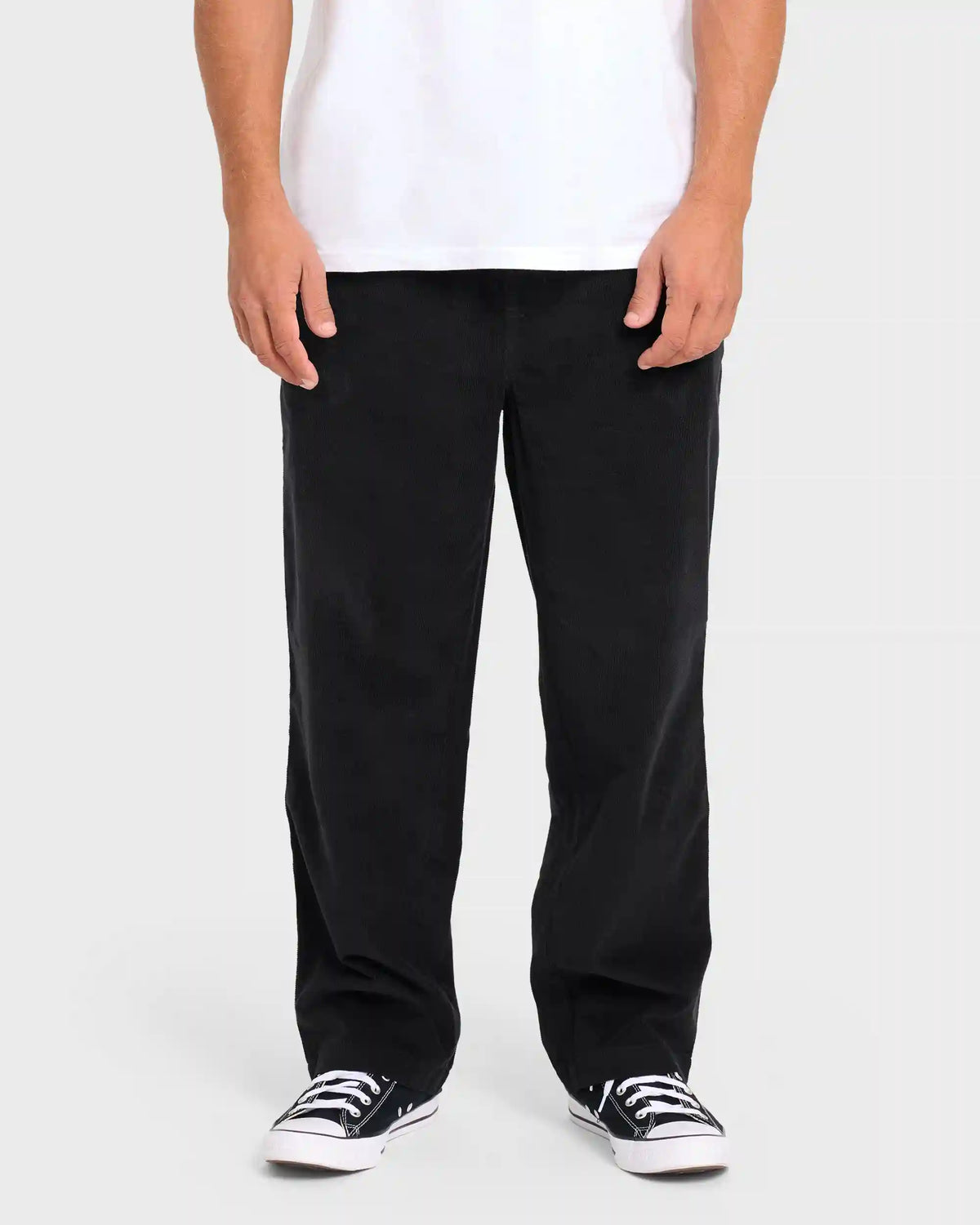Larry Layback Cord Pants - Black