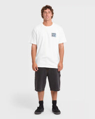 Crayon Wave Premium Short Sleeve Knit T-Shirt - Off White