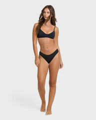 Sol Searcher Bondi Medium Bikini Bottoms - Black Pebble