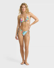 Hot Mess Multi Triangle Bikini Top - Blue Multi