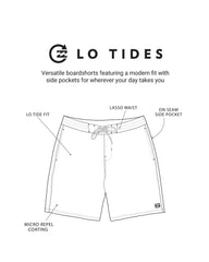 Wategos Lo Tide 19" Boardshorts - Phantom